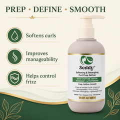 Softening & Detangling Curl Prep Definer with Niacinamide, Caffeine, Biotin, Rosemary & Peppermint | 10.14 Fl Oz