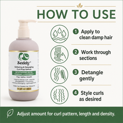 Softening & Detangling Curl Prep Definer with Niacinamide, Caffeine, Biotin, Rosemary & Peppermint | 10.14 Fl Oz