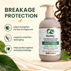 Daily Smoothing Leave-In Conditioner with Niacinamide, Caffeine, Biotin, Peppermint, & Honey | 10.14 Fl Oz