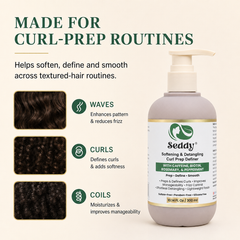 Softening & Detangling Curl Prep Definer with Niacinamide, Caffeine, Biotin, Rosemary & Peppermint | 10.14 Fl Oz