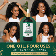 Organic Castor oil with rosemary and peppermint Oil -3.4 Fl. Oz