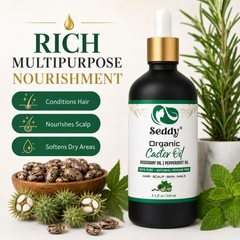 Organic Castor oil with rosemary and peppermint Oil -3.4 Fl. Oz