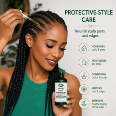 Jamaican Black Castor Oil with Rosemary & Peppermint – For Hair Growth & Scalp Health - 3.4 Fl. Oz