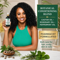 Organic Castor oil with rosemary and peppermint Oil -3.4 Fl. Oz
