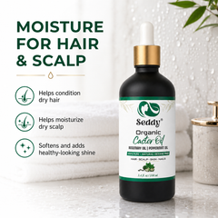 Organic Castor oil with rosemary and peppermint Oil -3.4 Fl. Oz