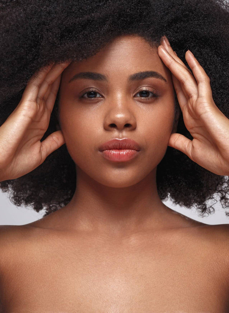 Woman natural hair care products