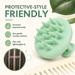 Green Silicone Scalp Massager