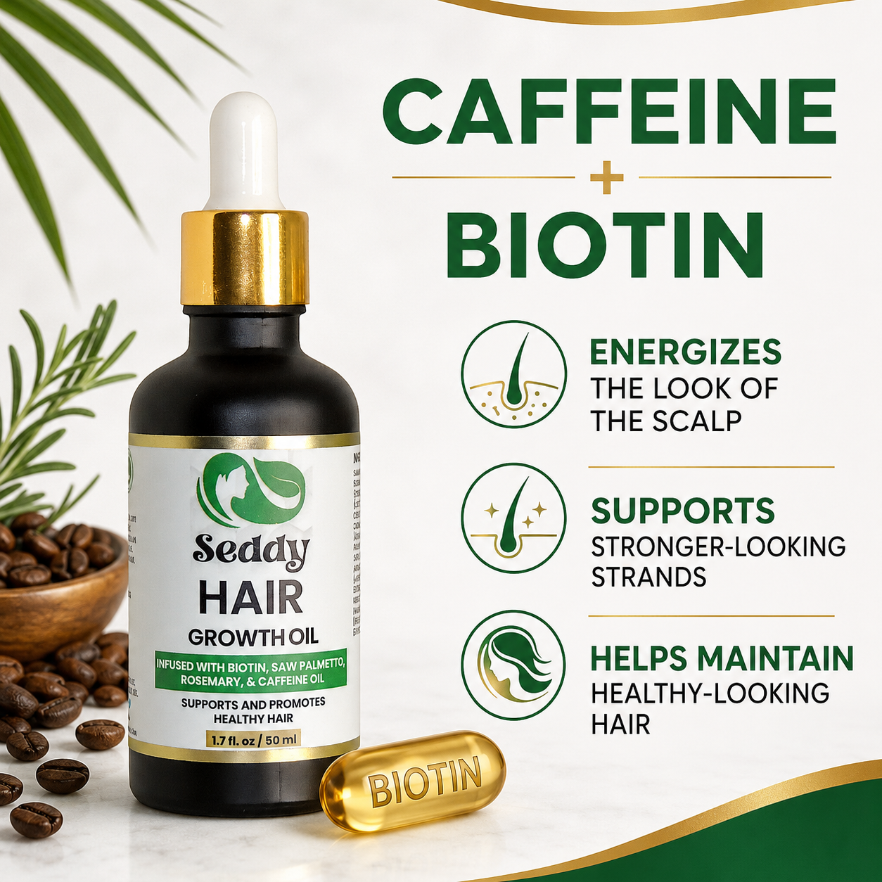 biotin and caffeine