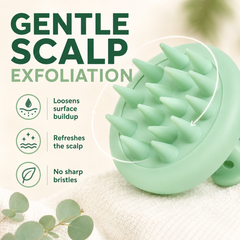 Green Silicone Scalp Massager