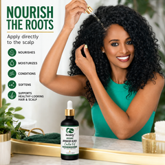 Jamaican Black Castor Oil with Rosemary & Peppermint – For Hair Growth & Scalp Health - 3.4 Fl. Oz