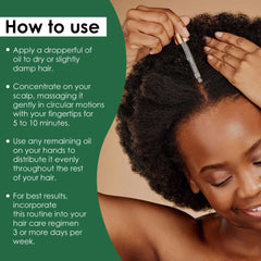 Hair Growth & Strengthening Oil – With Caffeine, Rosemary, and Peppermint Oil - 1.7 Fl Oz (Pack of 3) - Seddy