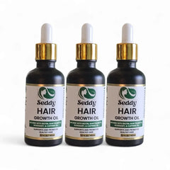 Hair Growth & Strengthening Oil – With Caffeine, Rosemary, and Peppermint Oil - 1.7 Fl Oz (Pack of 3) - Seddy
