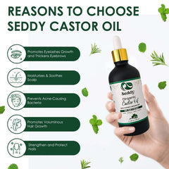Organic Castor Oil - 3.4 Fl. Oz - Seddy