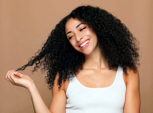 black woman with long hair