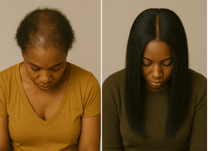 Hair growth oil before and after