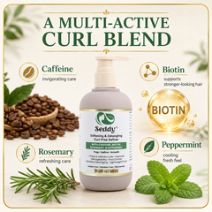 Softening & Detangling Curl Prep Definer with Niacinamide, Caffeine, Biotin, Rosemary & Peppermint | 10.14 Fl Oz