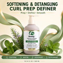 Softening & Detangling Curl Prep Definer with Niacinamide, Caffeine, Biotin, Rosemary & Peppermint | 10.14 Fl Oz