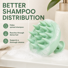 Green Silicone Scalp Massager