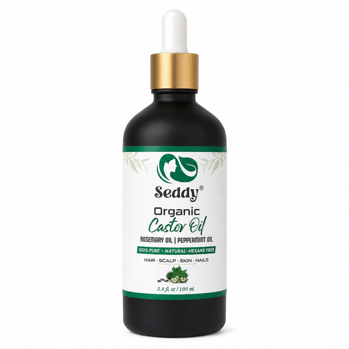 Organic Castor oil with rosemary and peppermint Oil -3.4 Fl. Oz