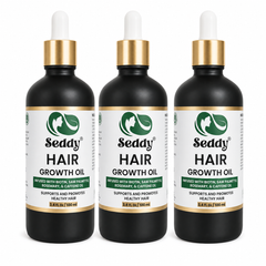 Hair Growth Oil – Caffeine, Rosemary & Peppermint Scalp Treatment for Thinning Hair & Breakage (3-Pack Value Size) – 3.4 fl oz Each