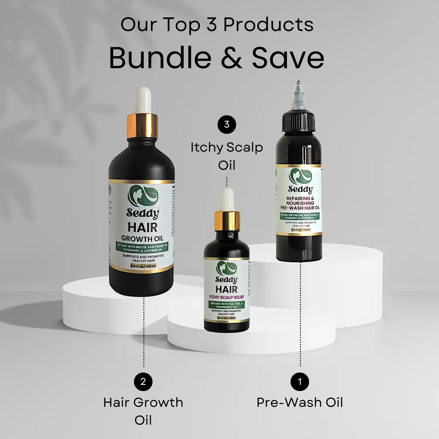 Ultimate Hair Renewal Bundle — Grow. Nourish. Soothe. - Seddy