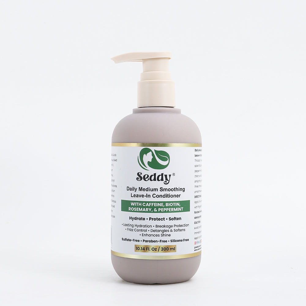 Daily Smoothing Leave-In Conditioner with Niacinamide, Caffeine, Biotin, Peppermint, & Honey | 10.14 Fl Oz
