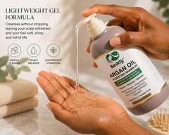 Hydrating Argan Oil Shampoo with Caffeine, Biotin, Rosemary, and Peppermint | 16.9 Fl. Oz
