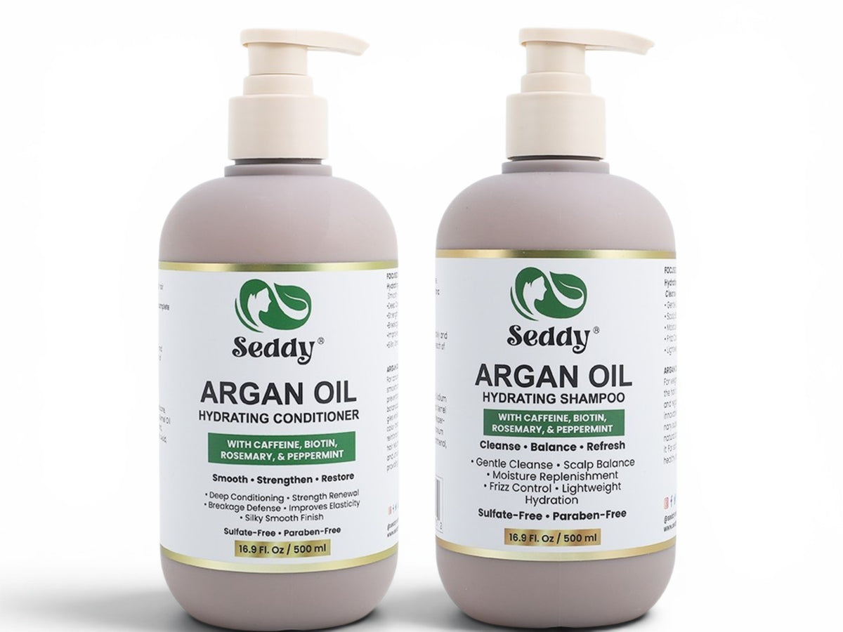 Wash Day Essentials Bundle | Argan Shampoo and Hydrating Conditioner