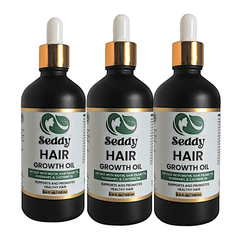 Seddy Strengthening Caffeine Rosemary Mint Hair Oil – Hair Growth & Scalp Treatment for Thicker, Fuller, Healthier Hair – 3.4 Fl. Oz ( Pack Of 3)