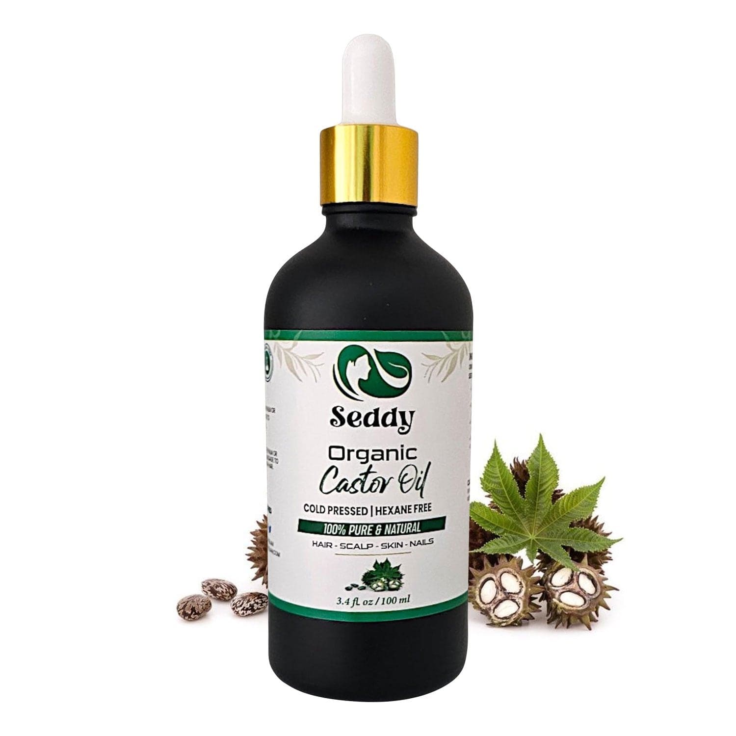 Pure Organic Castor Oil - 3.4 Fl. Oz