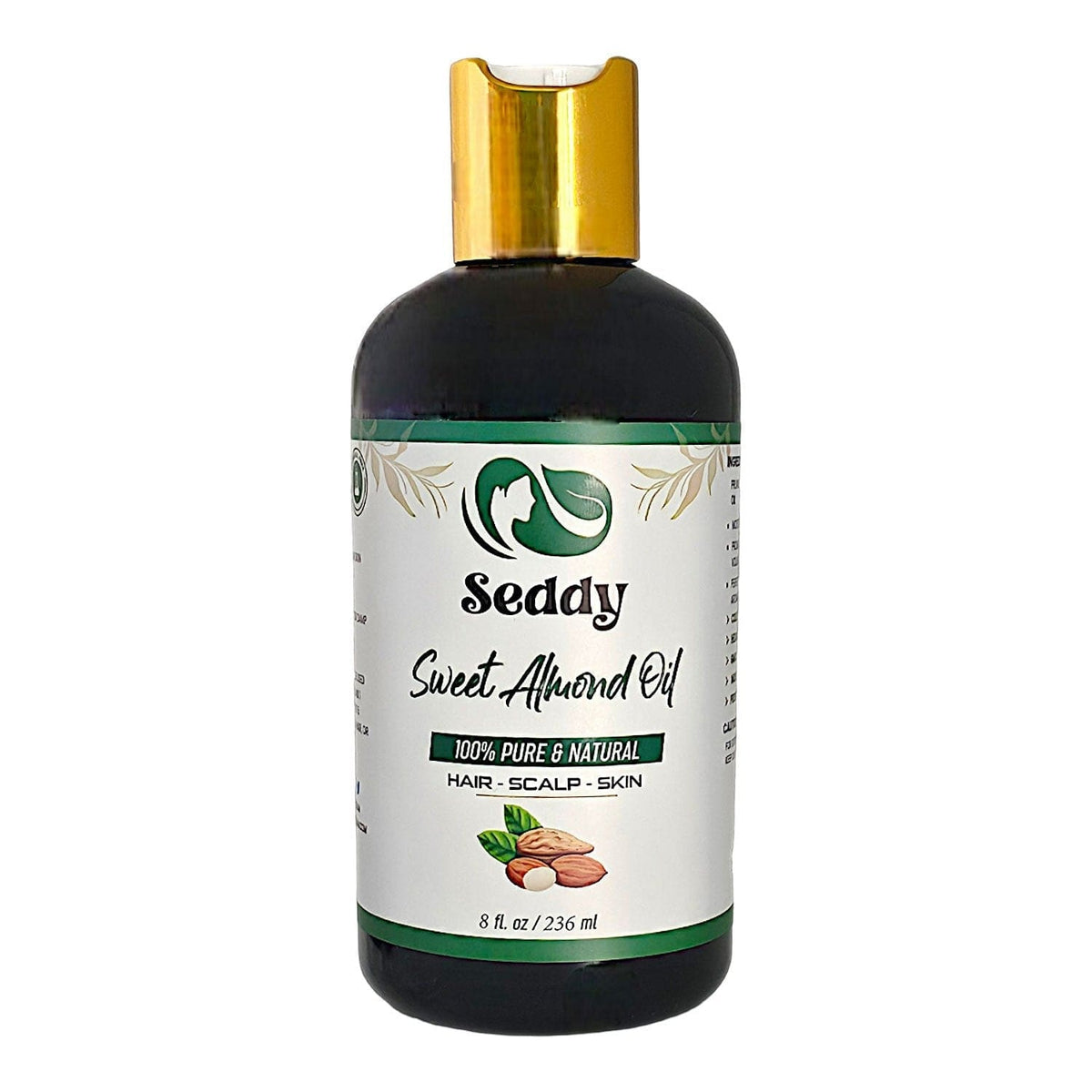 Seddy Sweet Almond Oil - Nourish, Soften & Rejuvenate - 8 Fl. Oz
